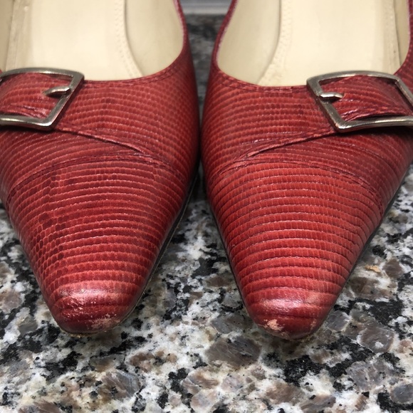 Talbots Genuine Leather Pumps with Faux Buckle - Picture 5 of 6